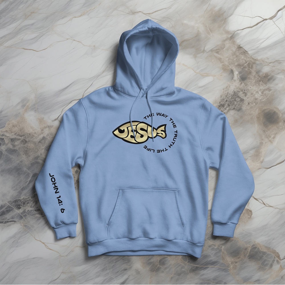 Men’s Hoodie Jesus Christ Christian Faith Bible Verse Sweatshirt